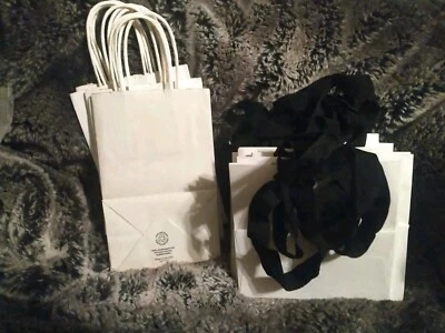 Lot Of 18 Gift Bags (12 Black Ribbon Handles, 6 White Handles) - New - Image 1 of 4