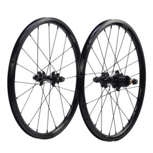 16 Inch Wheelset for Folding Bike Straight Pull Rim Brake DT/Sapim Spokes Wheels - Picture 1 of 17