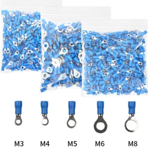 100/50 tlg Ringkabelschuhe Ringösen 1.5 - 2.5 mm² M4 - M8 Kabelschuhe Verbinder - Bild 1 von 14