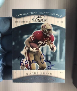 2001 On Card Autograph Roger Craig RB SF Super Bowl 49ers PLAYOFFS Every YearHOF - Picture 1 of 2