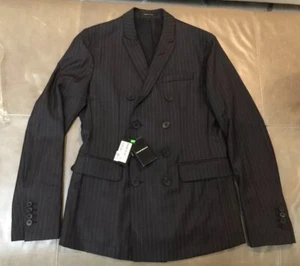 NWT Emporio Armani Matt Line Slim 100% Wool Peak Lapel Double Breasted 38R $1395 - Picture 1 of 11