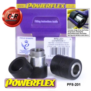 Powerflex Negro Lrglow Wbone Cojinete 10mm Caterham 7 Met Nowatts 06on PF8-201 - Imagen 1 de 11