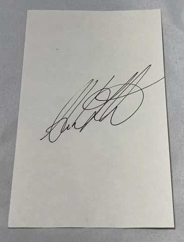 Yes Drummer Alan White Autograph 3x5 Card In Person Late 1980's Cover