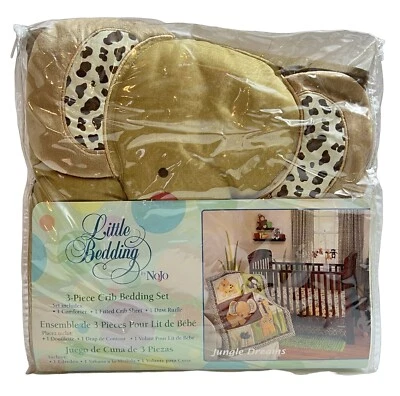 NOJO LITTLE BEDDING MONKEY DESIGN 3 PIECE SET -NEW IN PACKAGE - Image 1 of 4
