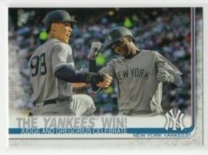 Aaron Judge Didi Gregorius 2019 Topps Series 1 THE YANKEES WIN! #14 NY Yankees - Picture 1 of 1