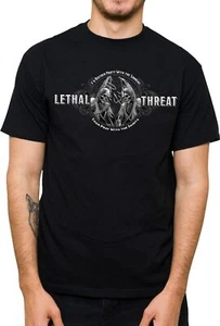 Lethal Threat Party with the Sinners Mens Short Sleeve T-Shirt Black - Picture 1 of 2