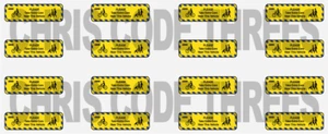 Code 3 selbstklebende Vinyl-Aufkleber passend für 1/76 Anhänger - Seitenleiste Warnungen x16 - Bild 1 von 1