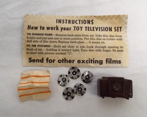 VTG 1949 Tom Mix Mini TV Toy Television RCA Victor & Order Form Cereal Premium - Picture 1 of 16