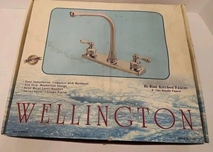 Wellington 47313 Kitchen 8" Wall Mount Two Handle Faucet Chrome - Picture 1 of 2