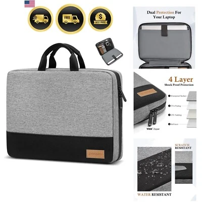 Elegante estuche de transporte para computadora de 15,6-17,3 pulgadas con bolsillos de almacenamiento adicionales Foto 1 de 4