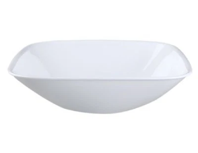 ❤️ NUEVO Corelle CUADRADO BLANCO PURO TAZÓN PARA SERVIR Grande Elección: 1 cuarto de galón O 1,5 cuartos de galón Foto 1 de 4