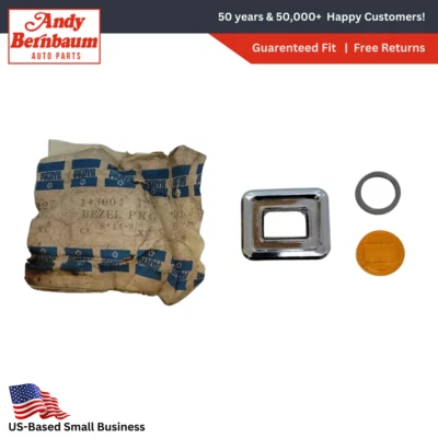 Chrysler 300 1968 luz de marcado frontal bisel cubierta moldura con lente NOS 3004127. Foto 1 de 4