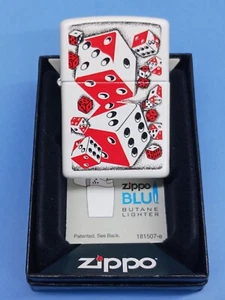 Zippo BS Dicey White Matte Lighter 28031 - Picture 1 of 6