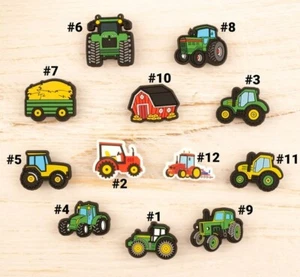 Tractor Shoe Charms Tractor 12PCS PVC Clog Pins Accessories Party Favors - Picture 1 of 9