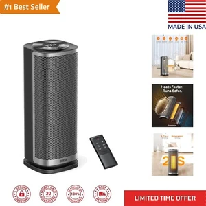 Indoor Ceramic Electric Space Heater - Fast Heating & Portable with Thermostat - Picture 1 of 8