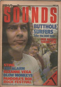 SOUNDS OCT 26 1985 BUTTHOLE SURFERS SUZANNE VEGA BLOW MONKEYS STING NICK CAVE - Picture 1 of 1