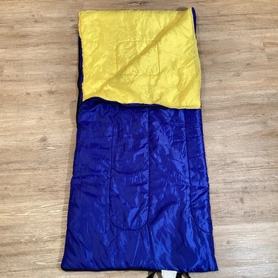 Child Youth Kid Sleeping Bag, Blue & Gold 59" - Image 1 of 4