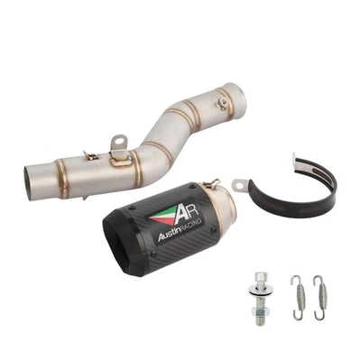 Puntas de silenciador de tubo de escape de enlace medio para Yamaha YZF R1 2009-2014 fibra de carbono Foto 1 de 4