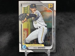 PAUL SKENES 2024 BOWMAN #BCP-125 CHROME PROSPECT CARD / PIRATI DI PITTSBURGH - Foto 1 di 2
