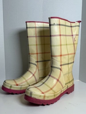 Botas Coach Paisley Beige Cuadros Multi Lluvia Barro Mujer Talla 9 Foto 1 de 4