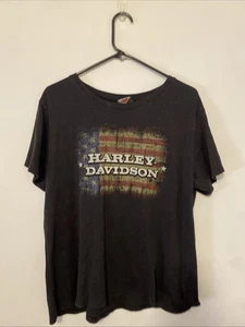 Harley Davidson Women's T-Shirt Black Size XL-Silverton CO #5 - Picture 1 of 2