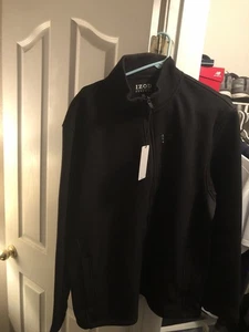 $98 IZOD Perform Mens Black Size Xl Shaker Fleece Jacket (Brand New with Tags!) - Picture 1 of 5