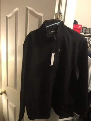$98 IZOD Perform Mens Black Size Xl Shaker Fleece Jacket (Brand New with Tags!) - Image 1 of 4