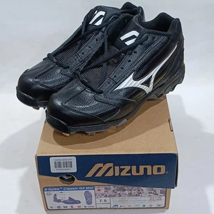 Neu Mizuno Herren 7,5 schwarz 9 Spike Classic G4 Mid Baseball Stollen, Schuhe - Bild 1 von 3