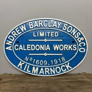Cast Iron Andrew Barclay Sign - Man Cave / Garage Plaque - Picture 1 of 3