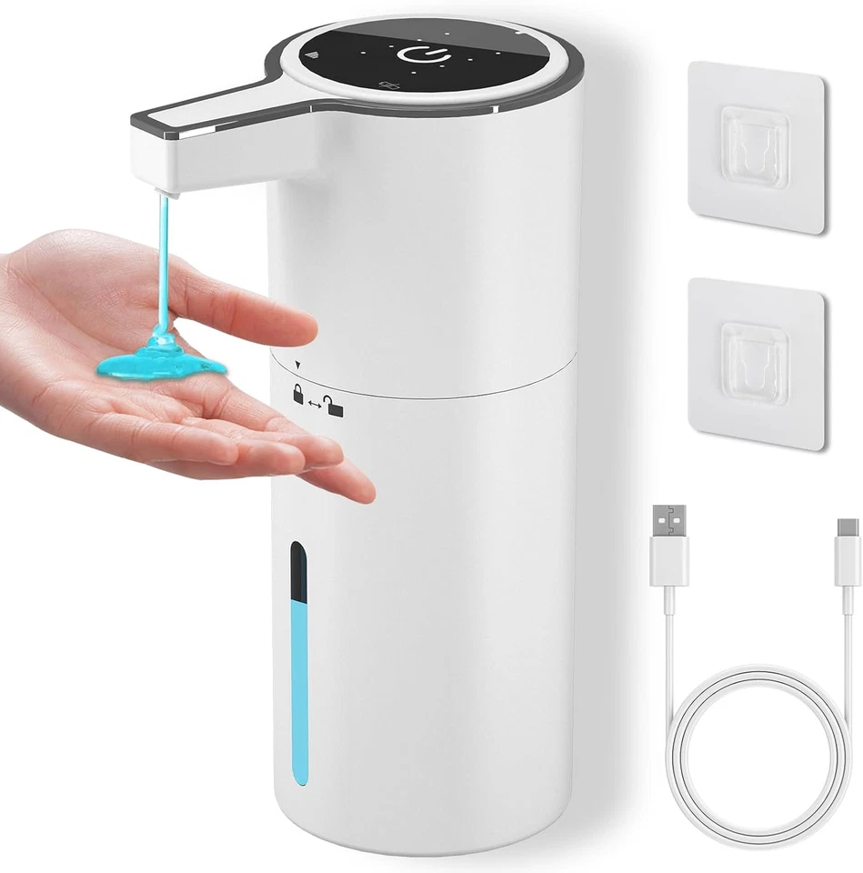 Distributeur Savon Automatique 400ML – Rechargeable USB, 4 Vitesses, IPX5 - Photo 1/4