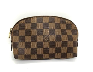 Bolsa de cosméticos usada LOUIS VUITTON PM damier N47516 lona mujer marrón 27611B - Imagen 1 de 19