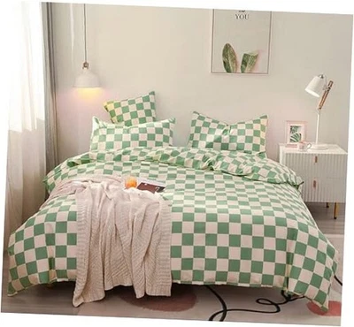  Edredón Verde A Cuadros Reina Salvia Verde Reina (90''*90'') Rejilla Verde Blanco Foto 1 de 4