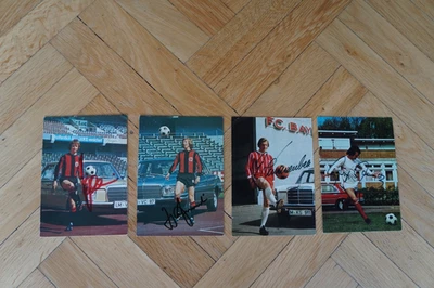 4 Autogrammkarten DFB WM 74 Mercedes Bayern Eintracht Frankfurt Köln - Bild 1 von 2