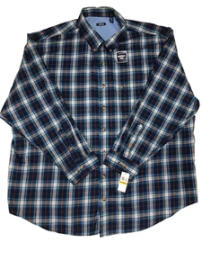 NWT IZOD Wrinkle Free Performance Men's Button Down Shirt 4XL Blue Plaid $65.00 - Picture 1 of 11