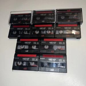 (10) Used Sony Digital8 Hi8 120 Minute Video Tapes Cassettes D - Picture 1 of 4
