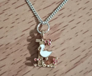 Vtg 925 Italy Sterling Silver 1.5mm Chain 16" Necklace w/ " L " Letter pendant - Picture 1 of 6