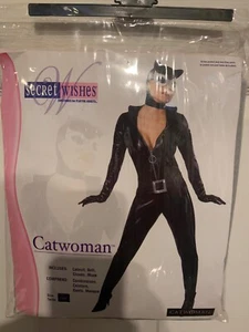 NWOT Sexy Catwoman Cat Woman Costume Dominatrix Adult Sz S Suit Belt Mask Gloves - Picture 1 of 3
