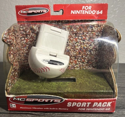NEW🔥Mad Catz (Nintendo 64) Rumble Pack MCSports Baseball Sport Pack w/ Memory - Image 1 of 4
