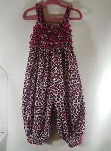 Bonnie Jean Ruffle Floral Print One Piece Romper Jumper Fancy Outfit 3T - Picture 1 of 8