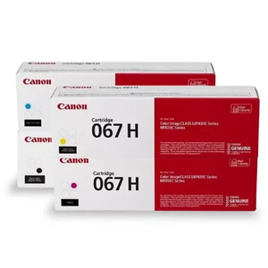 Canon 067H High Yield Toner Cartridge Black, Cyan, Magenta,Yellow 4-Pack Sealed - Picture 1 of 7