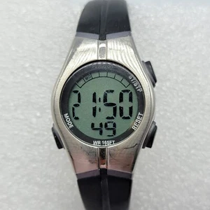 Armitron Women Sport Digital Watch Round Dial 26mm Black Rubber Band * - Picture 1 of 14