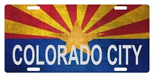 Arizona State Flag License Plate Patriotic Version Colorado City - Picture 1 of 1