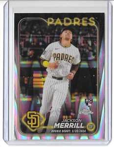 Jackson Merrill 2024 Topps Chrome Update Series #USC57 Rookie Debut RayWave RC - Picture 1 of 2
