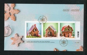 Canada 2024 Gingerbread Houses S/S Christmas Official First Day Cover Reindeer - Picture 1 of 1