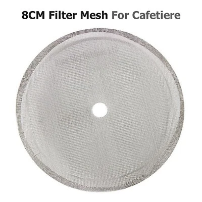 8CM Replacement Steel Filter Mesh For French Press Cafetiere Coffee Tea 800ml UK - Image 1 of 4