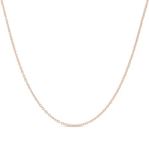 Rose Gold Plated 925 Sterling Silver 1.3mm Cable Chain Necklace 14 - 36 inches! - Picture 1 of 18