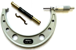 5-6" MITUTOYO OUTSIDE MICROMETER 103-182 .001 " GRAD W/ RATCHET STOP JAPAN - Picture 1 of 12