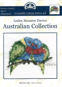 Rainbow Lorikeet Cross Stitch Kit Australian Collection Birds Brand New DMC - Picture 1 of 2
