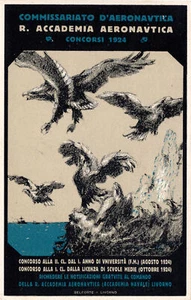 R. Accademia Aeronautica - cartolina per i concorsi del 1924 - Photo 1 sur 1