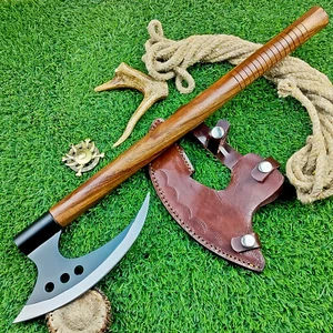 CUSTOM HAND FORGED Carbon Steel Viking VALHALLA Axe Tomahawk Throwing Axe IT-736 - Picture 1 of 7